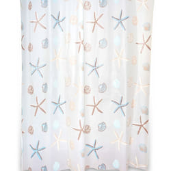 Metaform - Tenda impermeabile doccia vasca in peva marinara h 200 con ganci mod. Seychelles 240 cm