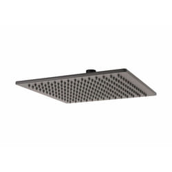 Metaform - Soffione doccia nero quadrato 25x25 effetto pioggia mod. Seven