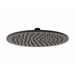 Metaform - Soffione doccia tondo nero 25 cm effetto pioggia mod. Seven