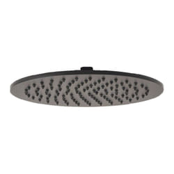 Metaform - Soffione doccia tondo nero 30 cm effetto pioggia mod. Seven