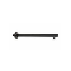 Metaform - Braccio doccia tondo nero 35 cm Acciaio Inox