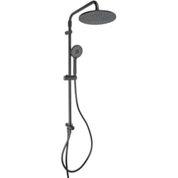 Colonna doccia nera telescopica anticalcare tonda mod. Hades