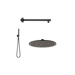 Set doccia tondo nero opaco Metaform