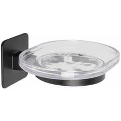 Metaform - Porta sapone a muro acciaio nero bagno mod. Cold Wind Black