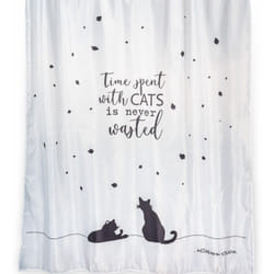 Metaform - Tenda doccia fantasia gatti neri in poliestere 180 cm mod. Cats