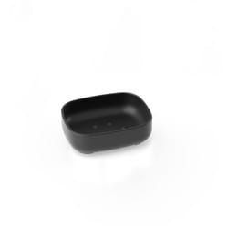 Metaform - Porta sapone da appoggio Nero in Resine Termoplastiche Mod. Pod