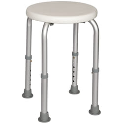 Sgabello 4 gambe Bianco in Alluminio e Resine termoplastice Mod. Safe - Metaform