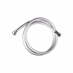 Flessibile doccia in PVC argento da 150 cm, resistente all'umidità e agli agenti corrosivi. Leggero e facile da installare, s ...