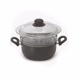 Corpo alluminio Spessore mm 2,0 Esterno smalto porcellanato colore nero Interno antiaderente Cortan Manici bachelite Garanzia ...