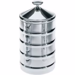 Alessi CB03, Barattolo, Rotondo, 1,14 L, Acciaio inox, Alluminio, Acciaio inox, 110 mm
