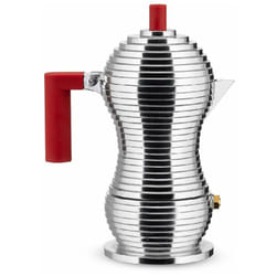 Alessi - MDL02/1 r Pulcina Caffettiera Espresso, in pa e Fusione di Alluminio, 1 Tazza, Rosso