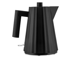 Alessi - Plissé MDL06/1BUK - Bollitore Elettrico di Design, in Resina Termoplastica, Presa Inglese 2400W, 100cl, Nero