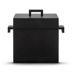 Alessi - AR03 Cocotte in Fusione di Alluminio con Rivestimento Antiaderente, Nero, Fondo in Acciaio Magnetico Adatto alla Cottura Ad Induzione, 100