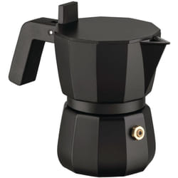 Alessi Moka DC06/1 B - Caffettiera Espresso di Design, Manico e Pomolo in PA, 1 Tazza, Nero (Non adatto all'induzione)