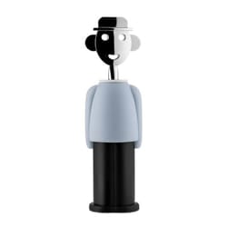 Alessi AM23 PB cavatappo Cavatappi ad ala Nero, Acciaio inox, Blu