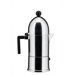 Alessi - Caffettiera, Argento/Nero, 8.6 cm