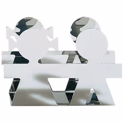 Alessi Girotondo portabuste, Acciaio inox, Acciaio inox, 40 mm, 160 mm, 107 mm