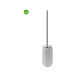 Gedy - Portascopino wc da appoggio in resina modello gemini cm ø 10x45,7 bianco