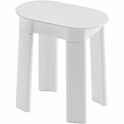 Sgabello Tetra bianco. Realizzato in resine termoplastiche. Dimensioni: h 41 x l 42 x p 27 cm. Peso: 1,692 kg. Portata massim ...