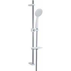 Gedy - Saliscendi doccia in ottone bianco con doccino e portasapone linea Tendence