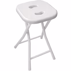 Sgabello bianco. Realizzato in resine termoplastiche e metallo. Dimensioni: h 46,5 x l 30 x p 29,3 cm. Peso: 1,17 kg. Carico ...