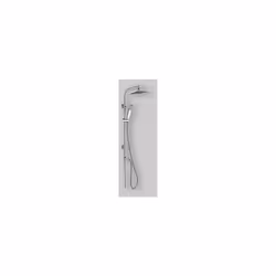 Colonna doccia regolabile 100 cm, soffione 1 getto 20ž20 cm, doccetta 1 getto, flessibile inox 150 cm doppia aggraffatura 1/2 ...