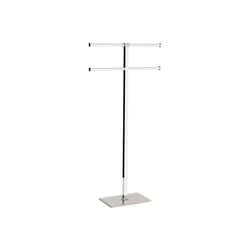 Gedy - Piantana portasciugamani acciaio inox e resine termoplastiche serie Rainbow RA31 Tortora Chiaro Trasparente