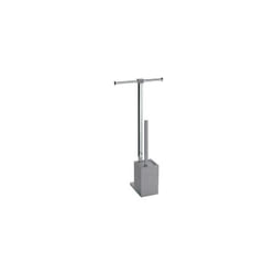 Gedy - Colonnina portarotolo e scopino wc acciaio inox e resine termoplastiche serie Rainbow RA32 Grigio