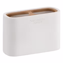 Portaspazzolini d'appoggio in resina e bambu colore bianco linea Ninfea di Gedy Funzionalità, praticità e stile sono i cardin ...