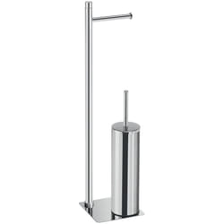 Gedy - piantana portarotolo e scopino wc 'trilly' in acciaio inox cromato