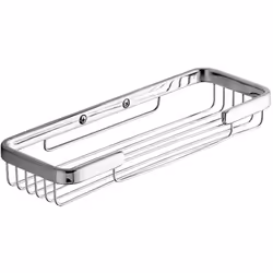 Portaoggetti doccia rettangolare cromo. Realizzato in acciaio inox. Dimensioni: h 3,5 x l 25 x p 9,6 cm. Peso: 0,367 kg. Desi ...