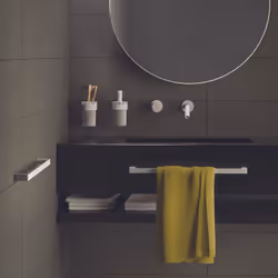 Portasapone Pirenei nero matt. Realizzato in cromall, acciaio inox e vetro satinato. Dimensioni: h 4,2 x l 10,8 x p 11,1 cm. ...