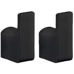 Gedy - 2 Appendiabiti da muro in ottone e Cromall PI27 serie pirenei Nero Opaco