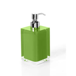 Gedy - Dosasapone con erogatore in metallo cromato d'appoggio RA81 serie rainbow Verde Acido