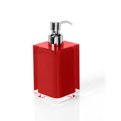 Gedy - Dosasapone con erogatore in metallo cromato d'appoggio RA81 serie rainbow Rosso