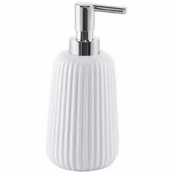 GEDY G-Marika, Dispenser Sapone Bianco, Dosatore sapone bagno realizzato in Acciaio inox e Cromall®, Garanzia 2 anni, Misure ...