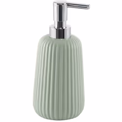Distributore di sapone liquido colore verde materiale ceramica dimensioni 80 x 180 mm da appoggio