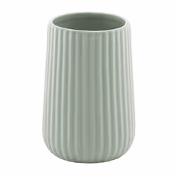 Portaspazzolino e dentifricio colore verde materiale ceramica dimensioni 80 x 116 mm per posizione forma circolare