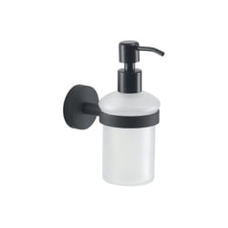 Gedy - Dosa sapone da parete in acciaio inox e vetro modello eros dim. cm (lxpxh): 6,8x12x15,9 - nero opaco