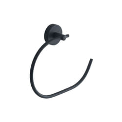 Gedy - Porta salviette da parete ad anello in acciaio inox nero opaco modello eros dim. cm (lxpxh): 20,5x4,2x16,7 - nero opaco