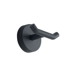 Gedy - Appendino doppio da parete in acciaio inox nero opaco modello eros dim. cm (lxpxh): 7x4,6x5 - nero opaco