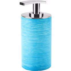 GEDY G-Sole Dosasapone bagno, Misure e peso: 15,7X7,2X7,5 CM & 0,295 KG, Dispenser sapone bagno in resina, Finitura azzurra, ...