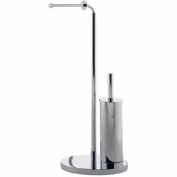 Piantana portarotolo e portascopino cromato Winny Gedy 2832 Piantana portasalviette con portarotolo e scopino wc. Scopino con ...