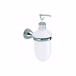 in acciaio cromato e cromall, contenitori in vetro satinato Art. GE80 distributore di sapone con erogatore in plastica cromat ...