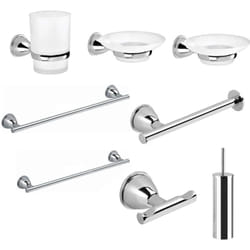 Gedy - Set accessori bagno Genziana in ottone cromato