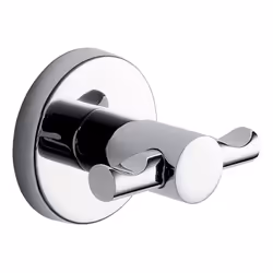 Appendiabiti a doppio gancio serie Felce in acciaio inox e Cromall® fissaggio a muro Gli accessori con installazione a muro n ...
