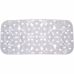 Tappeto antiscivolo vasca Margherita trasparente. Realizzato in PVC. Dimensioni: h 0,7 x l 72 x p 34,5 cm. Peso: 0,515 kg. 10 ...
