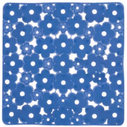 Tappeto antiscivolo doccia Margherita azzurro trasparente. Realizzato in Dimensioni: h 0,7 x l 51,5 x p 51,5 cm. Peso: 0,515  ...