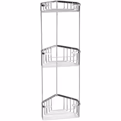 Porta oggetti doccia 3 ripiani angolare in ottone cromato installazione a muro Gedy Per completare la tua doccia dovresti for ...
