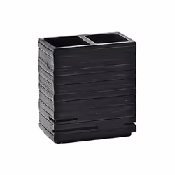 Diaqua Quadrotto, Portaspazzolino libera installazione, Plastica, Nero, Lavandino, Tavolo, 102 mm, 62 mm